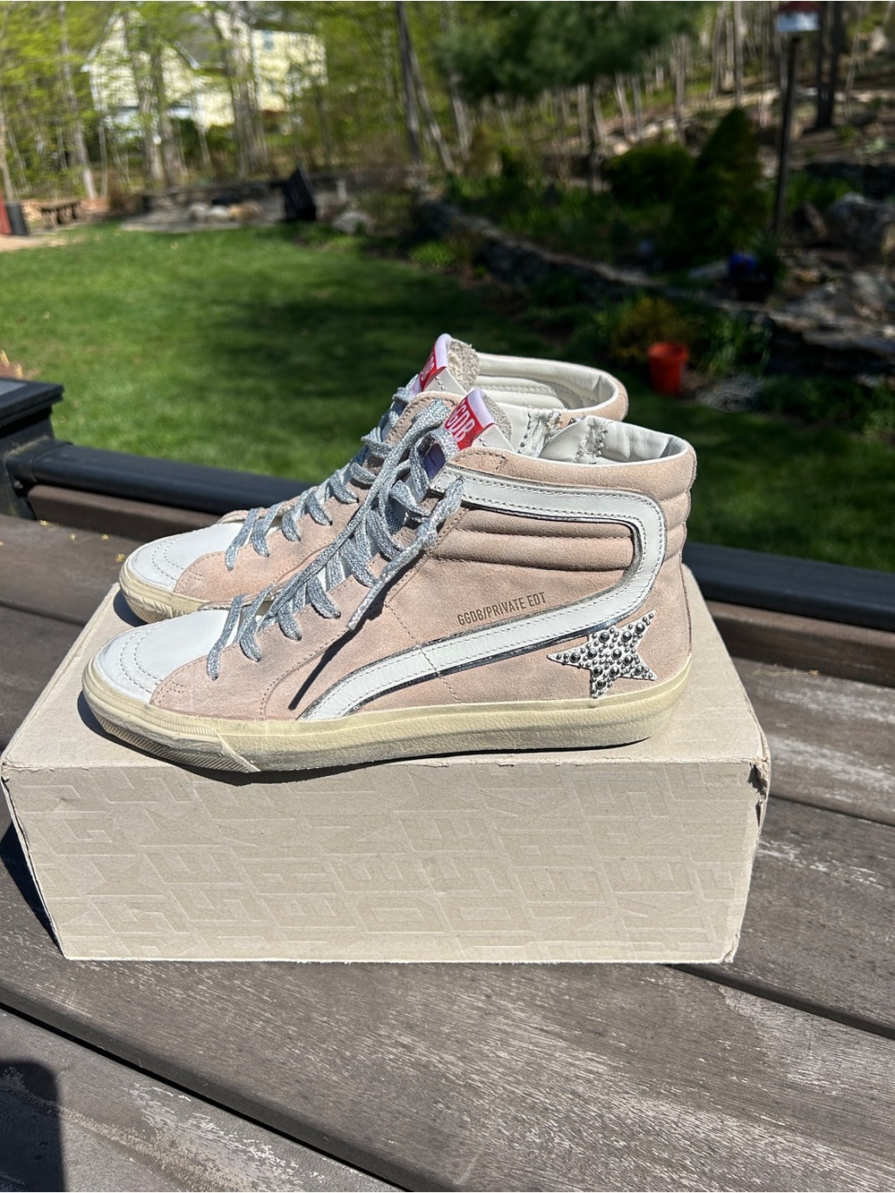 Neiman Marcus Golden Goose 9 Womens Slide Sneaker dusty pink New in box - Picture 5 of 11